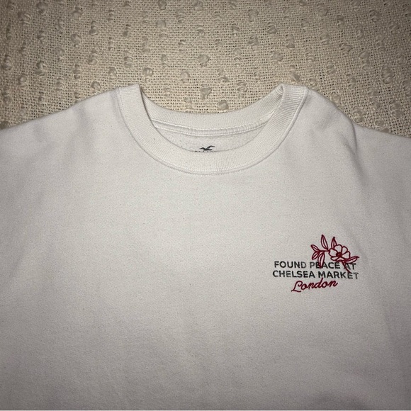 Women’s XS Hollister Crew Neck Sweatshirt Oversized PEACE London Market Plants - Picture 5 of 13